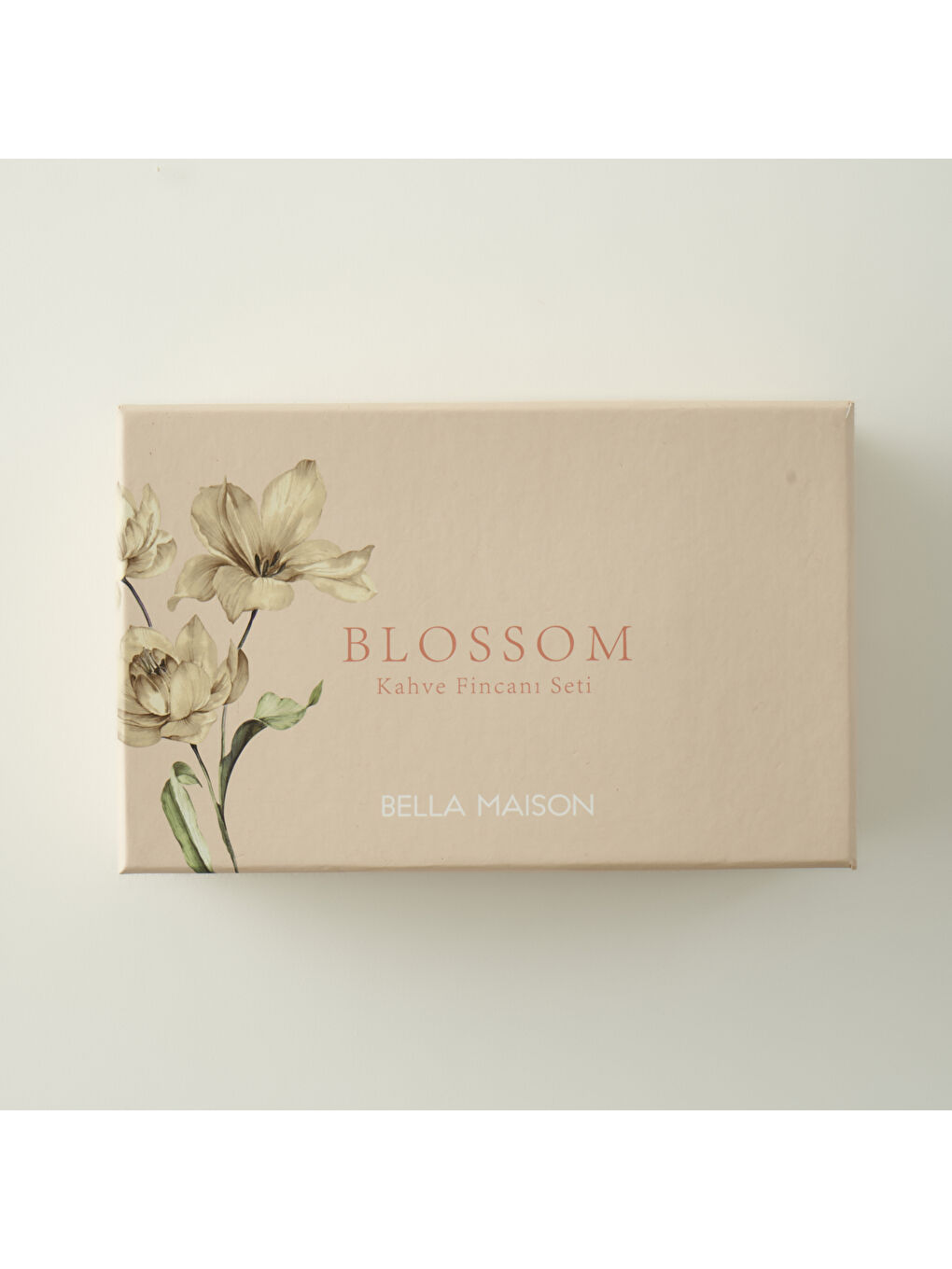 Blossom Porselen 2'li Kahve Fincanı Seti Bej (90 cc)-2