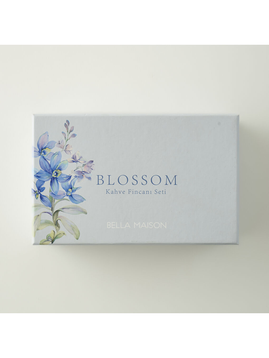 Blossom Porselen 2'li Kahve Fincanı Seti Mavi (90 cc)-2