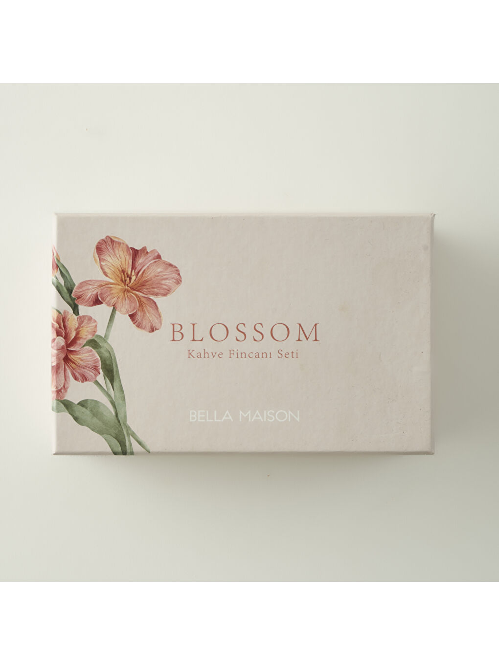 Blossom Porselen 2'li Kahve Fincanı Seti Kırmızı (90 cc)-2