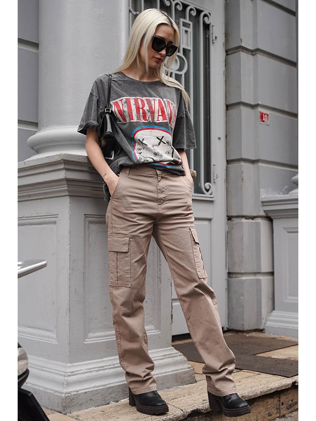 Bej Taş Rengi Cep Detaylı Kargo Pantolon Mg1602-5