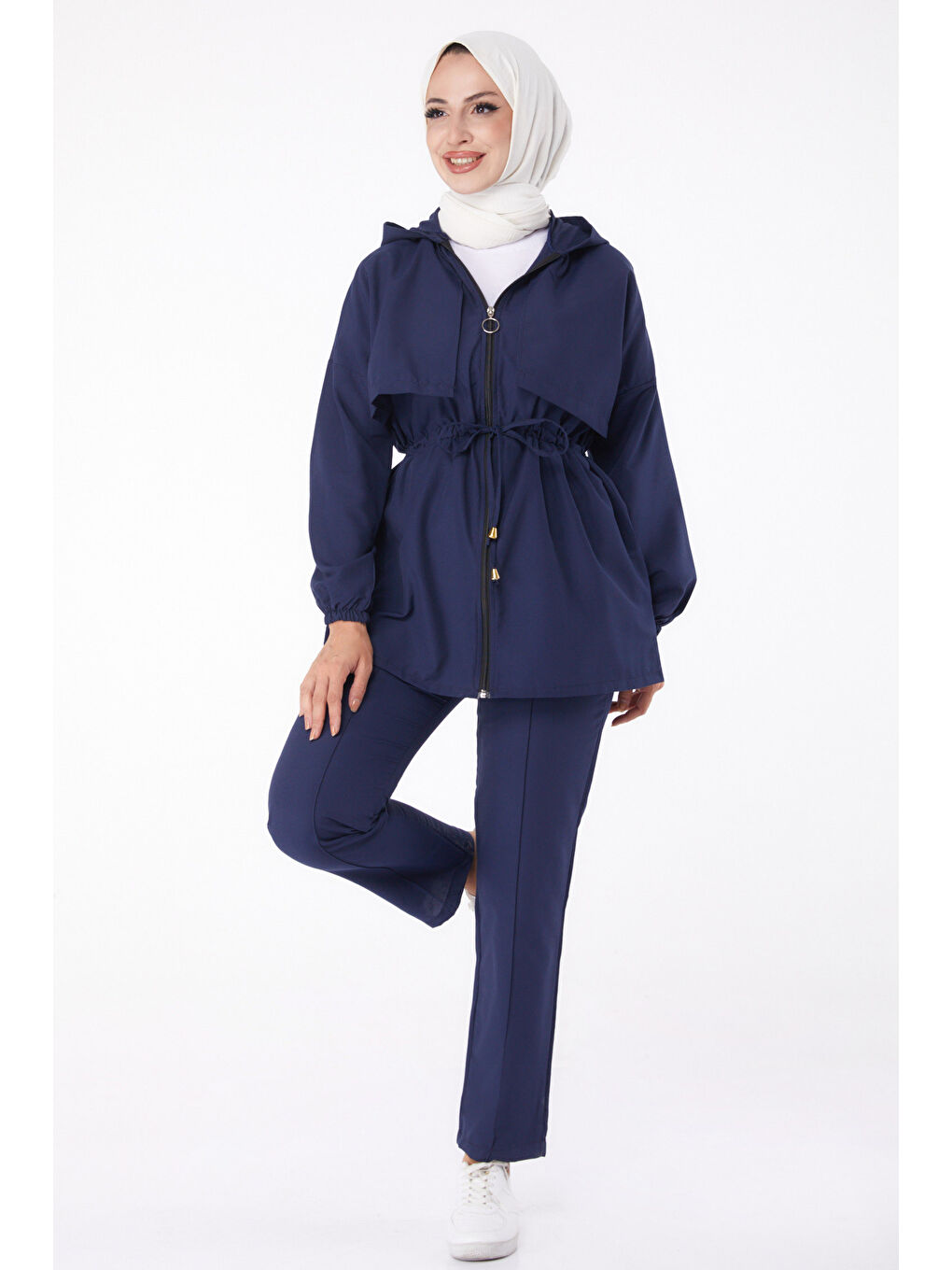 Önden Bağlamalı İkili Takım Lacivert - 27073