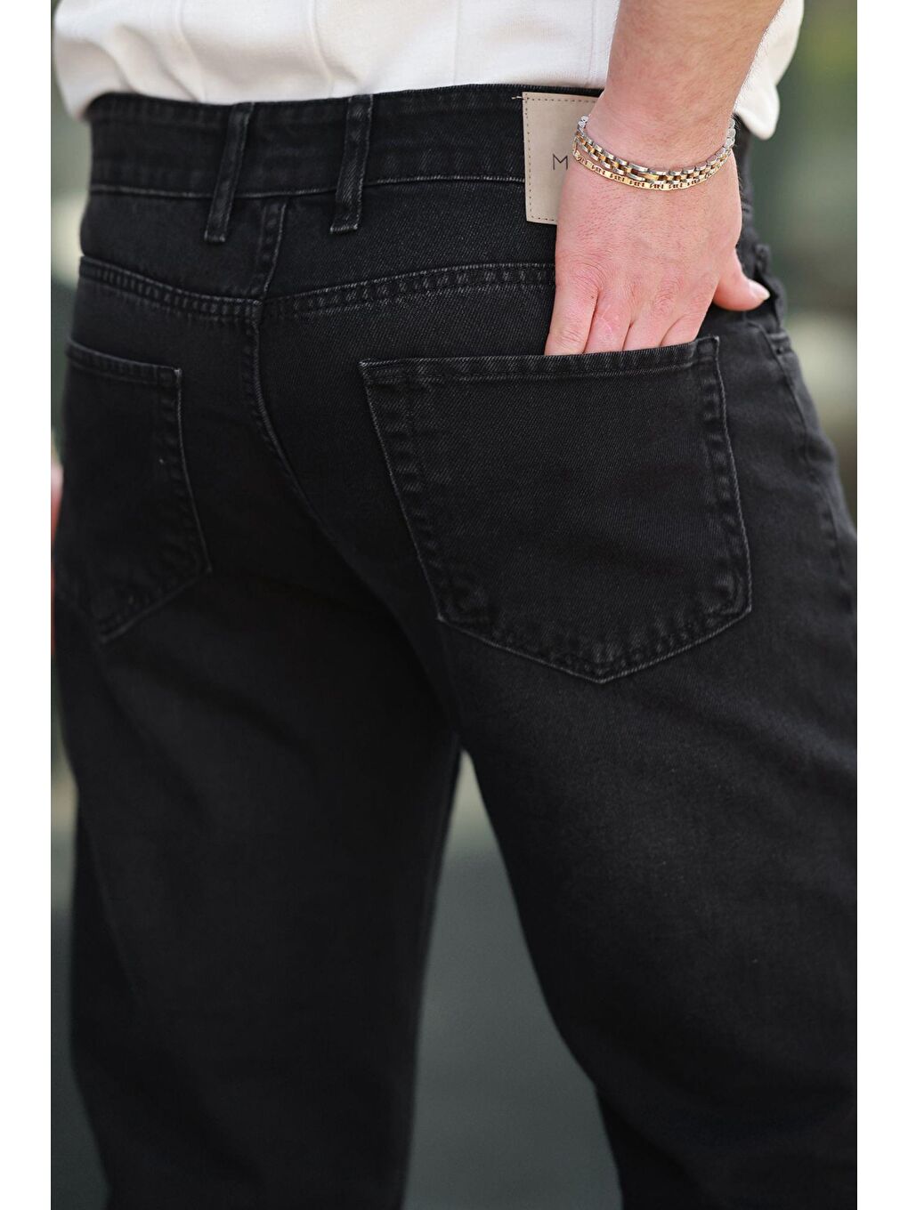 Siyah Erkek Jean Pantolon E7419-4