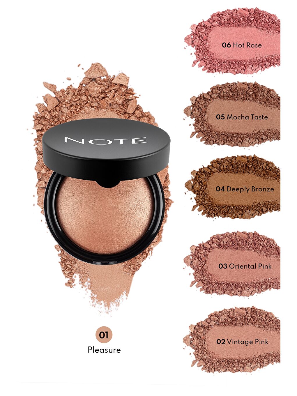 Note Cosmetique Bronz Baked Allık 01 Pleasure Işıltılı Highlighter - 3