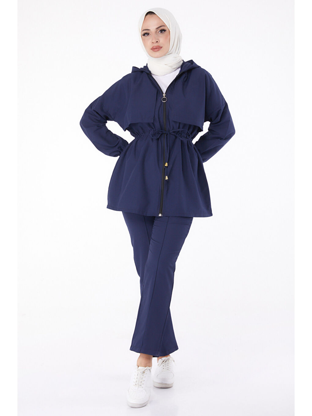 Önden Bağlamalı İkili Takım Lacivert - 27073-2