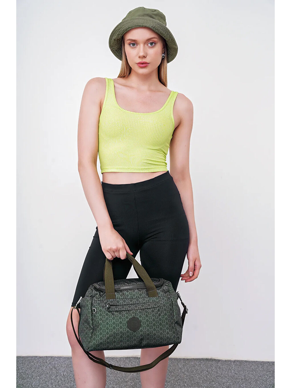 Yeşil Çıkarılabilir Askılı Kadın El Çantası BHPC6012-1