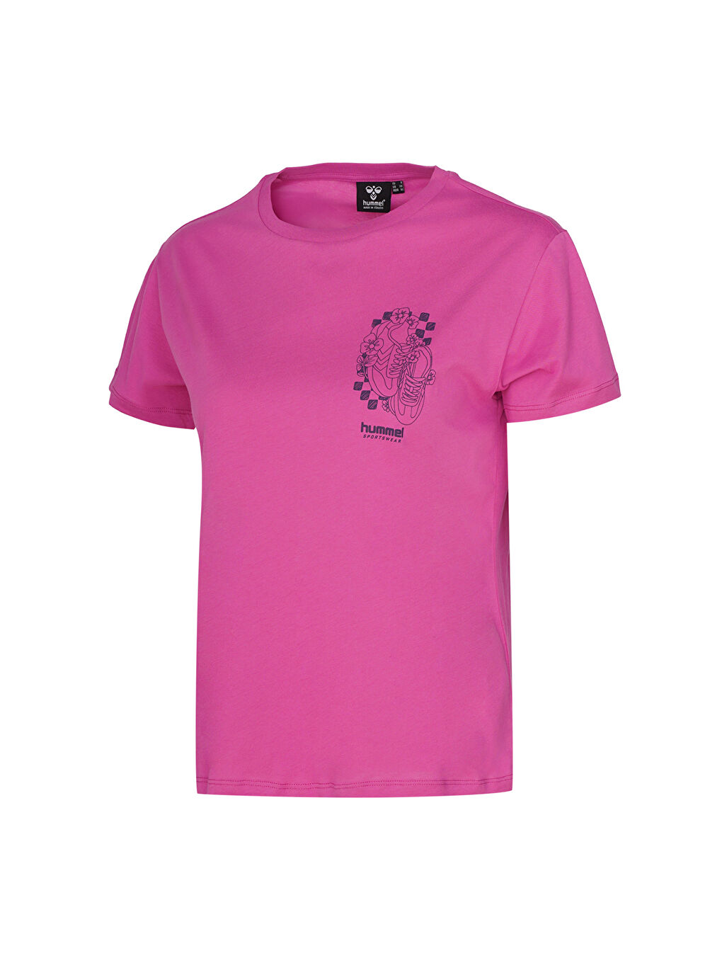 Rodas Kadın Pembe Yuvarlak Yaka Tişört-1