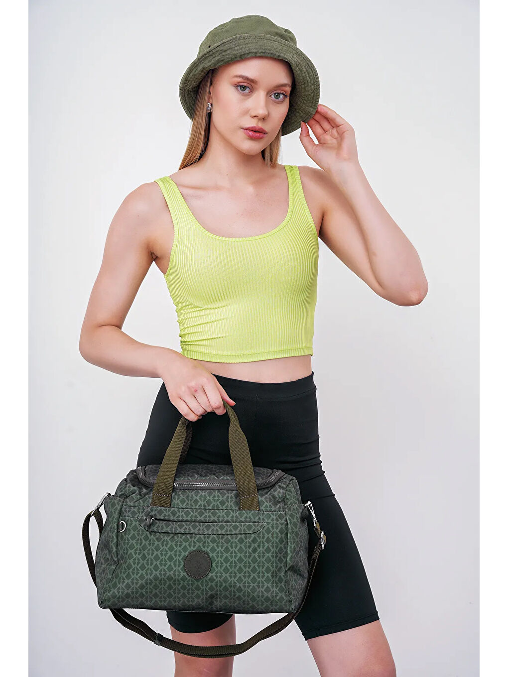 Yeşil Çıkarılabilir Askılı Kadın El Çantası BHPC6012-2