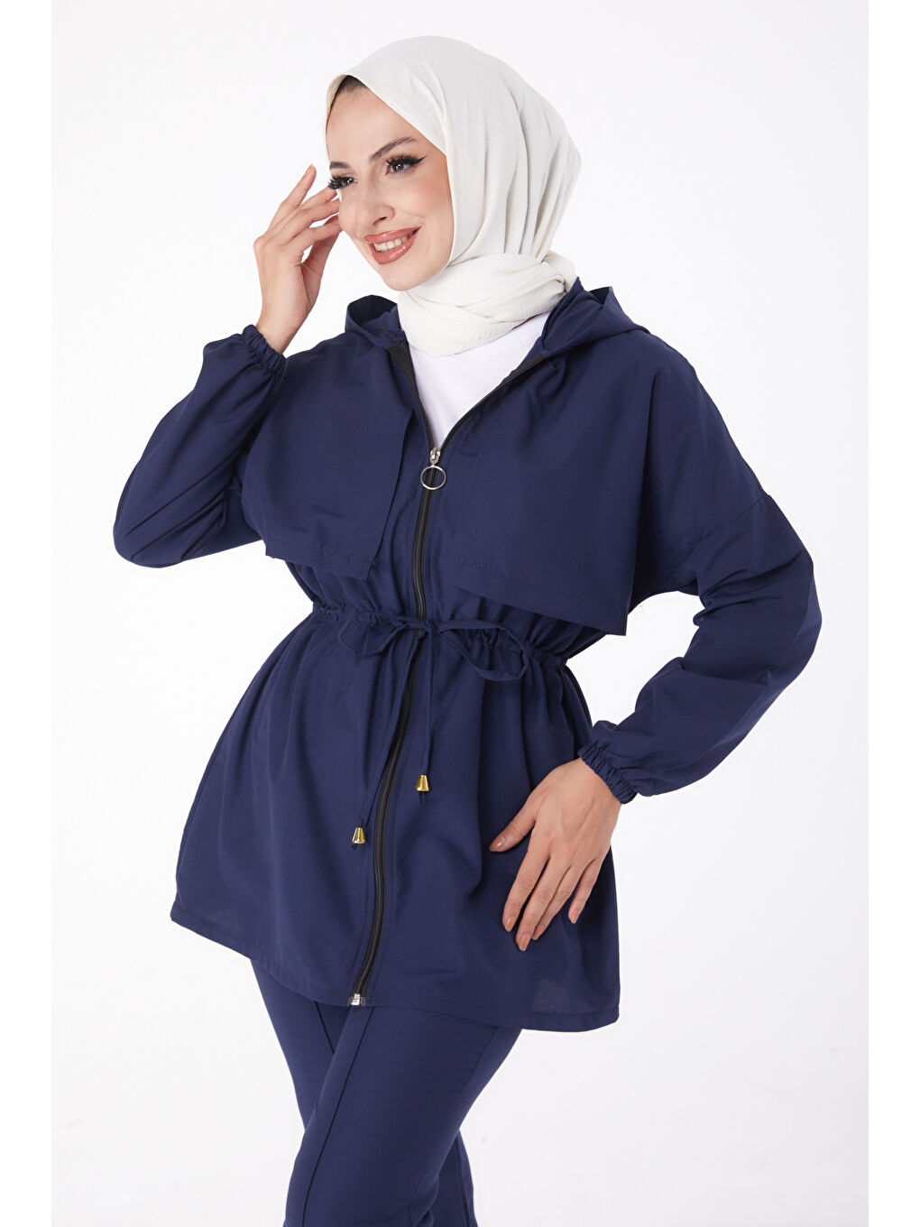 Önden Bağlamalı İkili Takım Lacivert - 27073-7