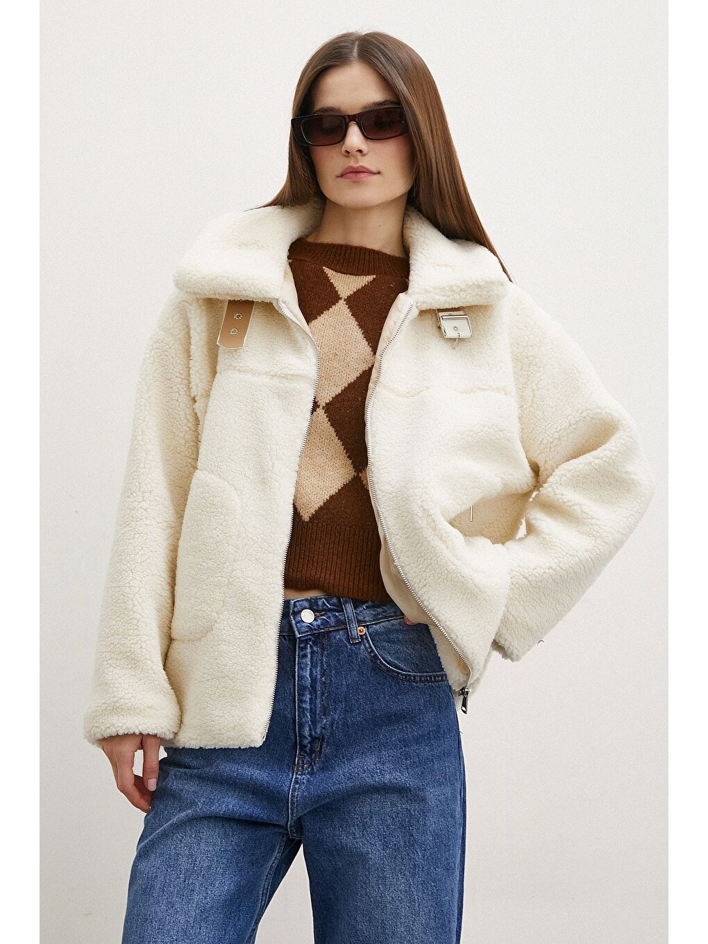 Yaka Detaylı  Mont Ekru