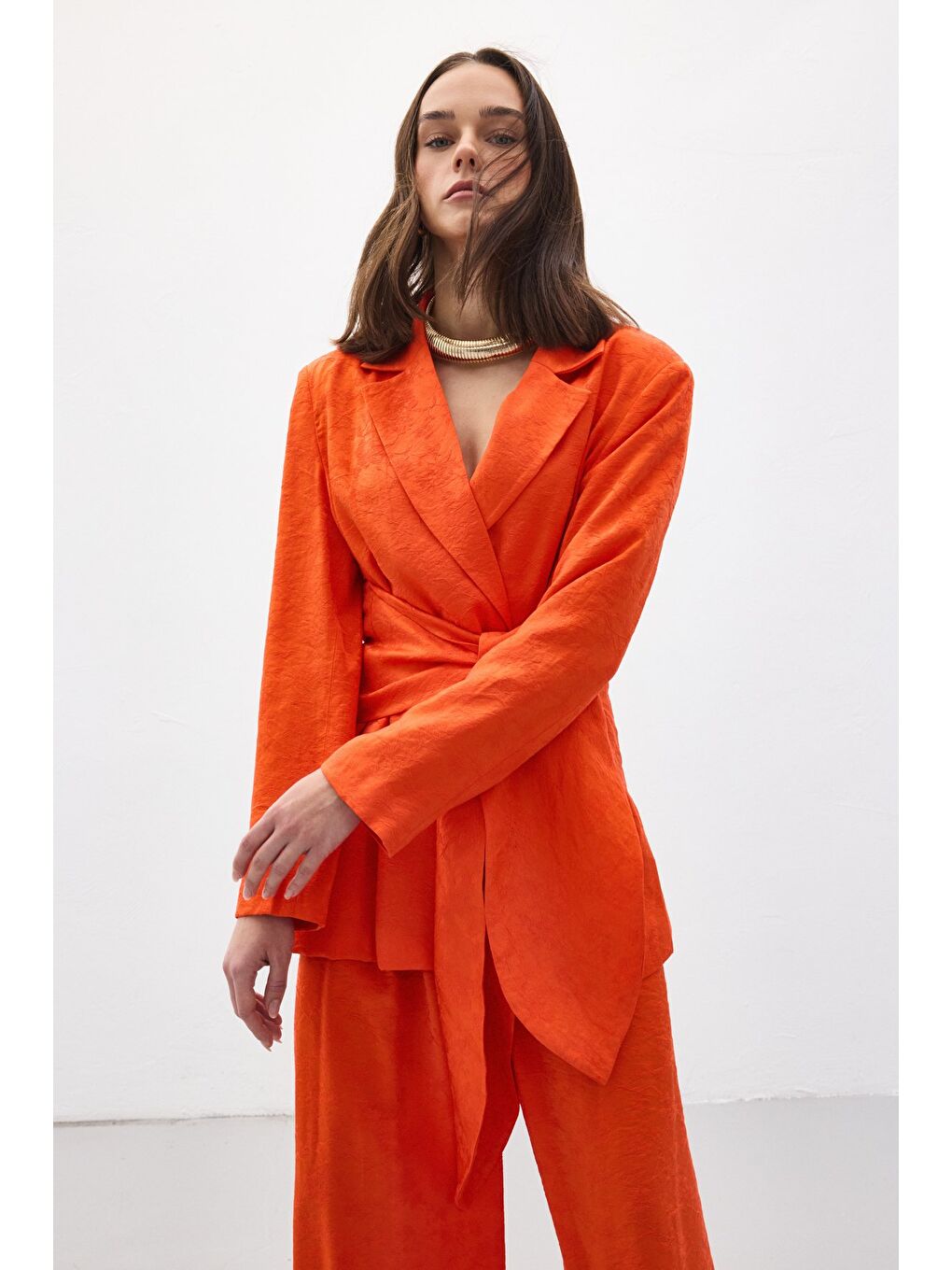 Turuncu Freya Ceket - Oranj-4
