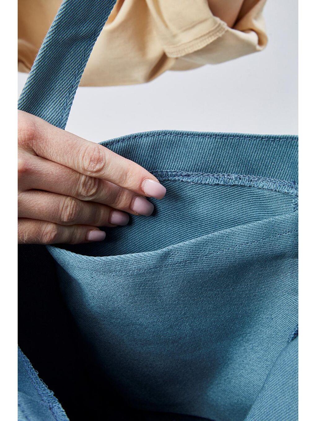 3 Cepli Petrol Mavisi Gabardin Çanta-6