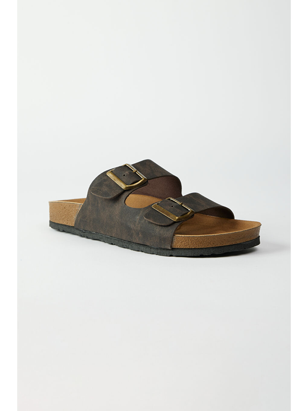 Erkek Kahverengi Desensiz Terlik