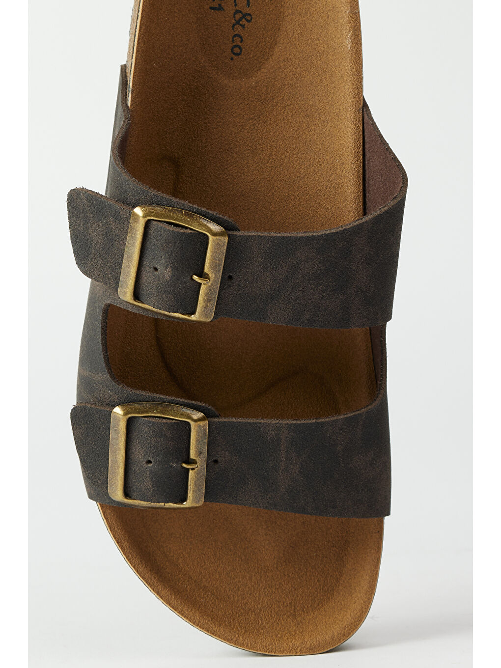 Erkek Kahverengi Desensiz Terlik-2