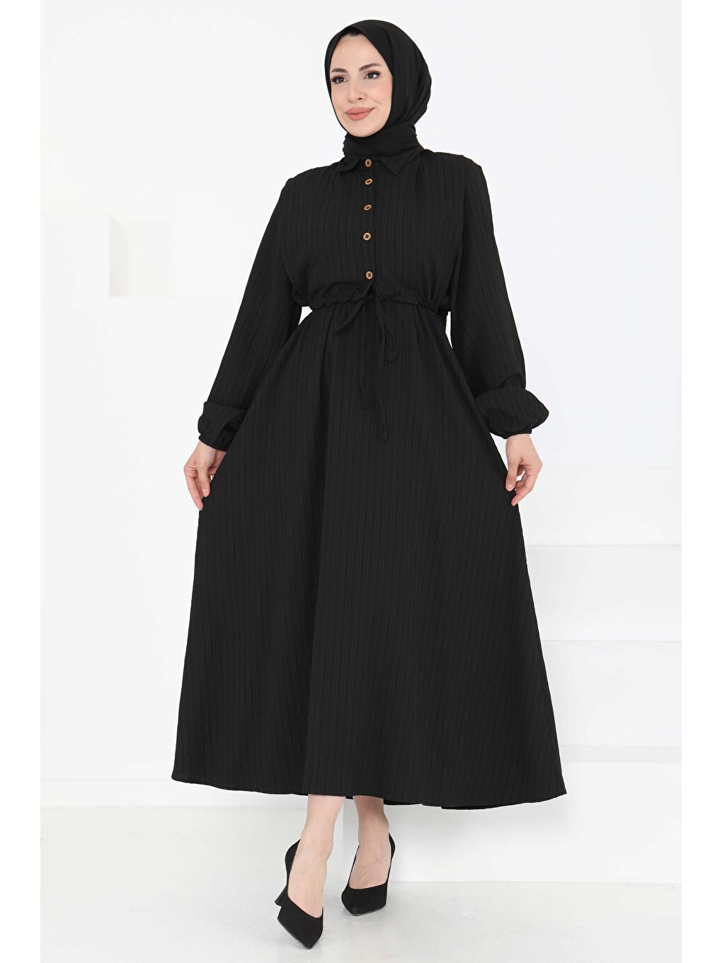 Süveterli Elbise Takım Siyah - 27192-1