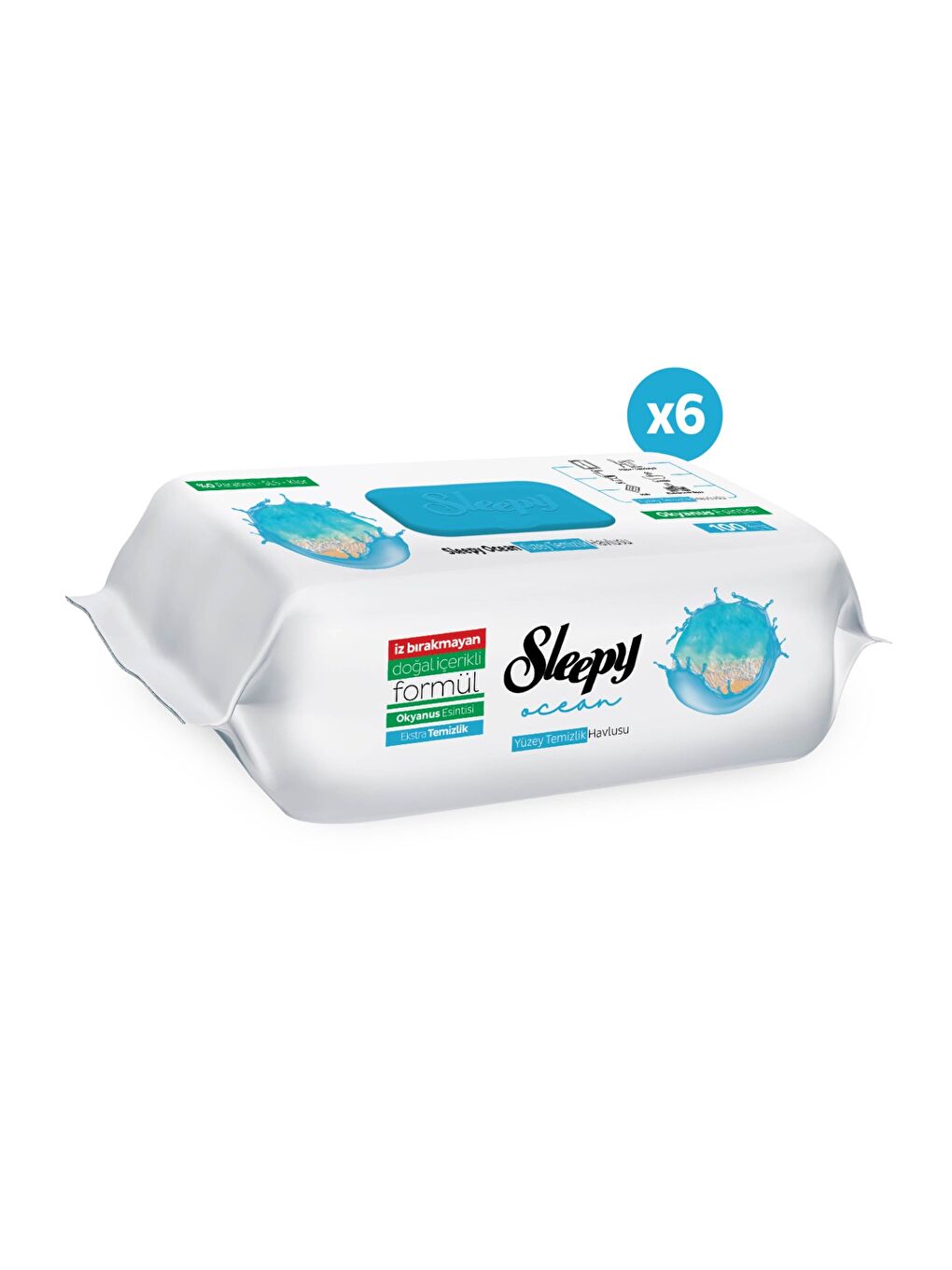 Ocean Yüzey Temizlik Havlusu&mendili Okyanus Esintisi 6x100 (600 Yaprak)-1