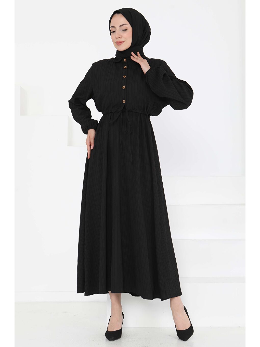 Süveterli Elbise Takım Siyah - 27192-2