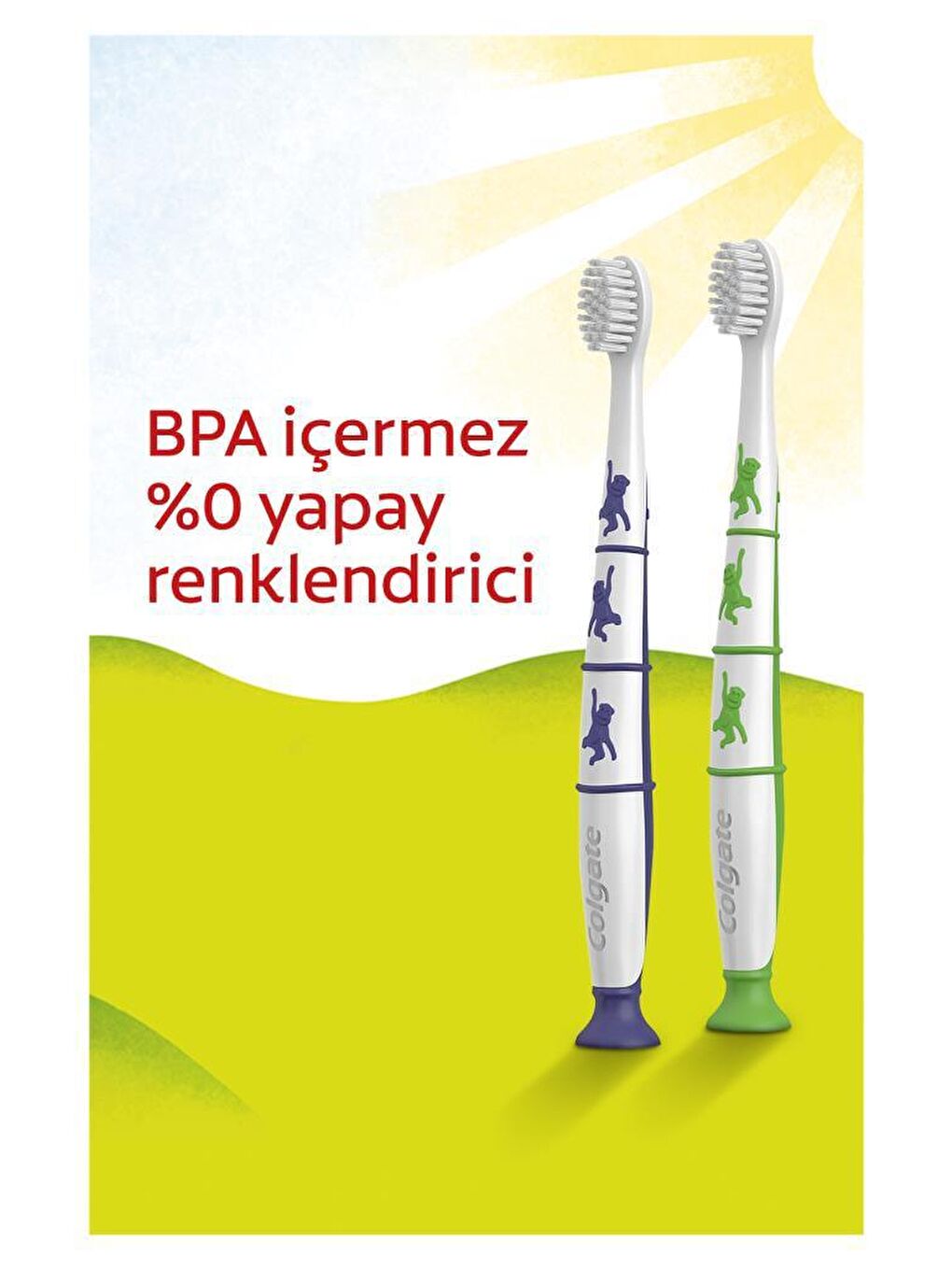 Colgate Beyaz 3-5 Yaş Florürsüz Çocuk Diş Macunu 60 ml, 2+Yaş Ekstra Yumuşak Çocuk Diş Fırçası 1+1 - 1