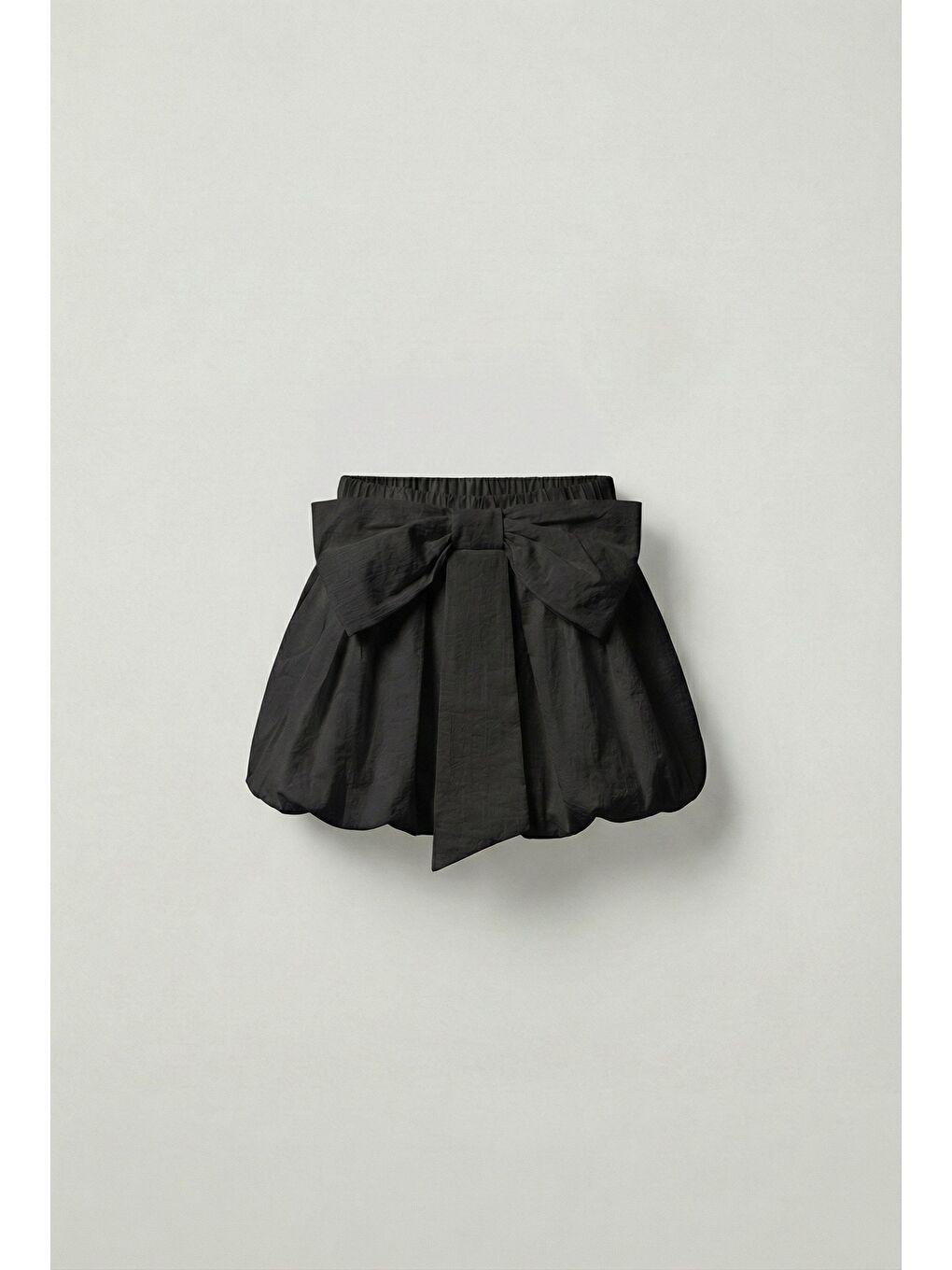 Kız Çocuk Pamuklu Siyah Fiyonk Detaylı Balon Etek