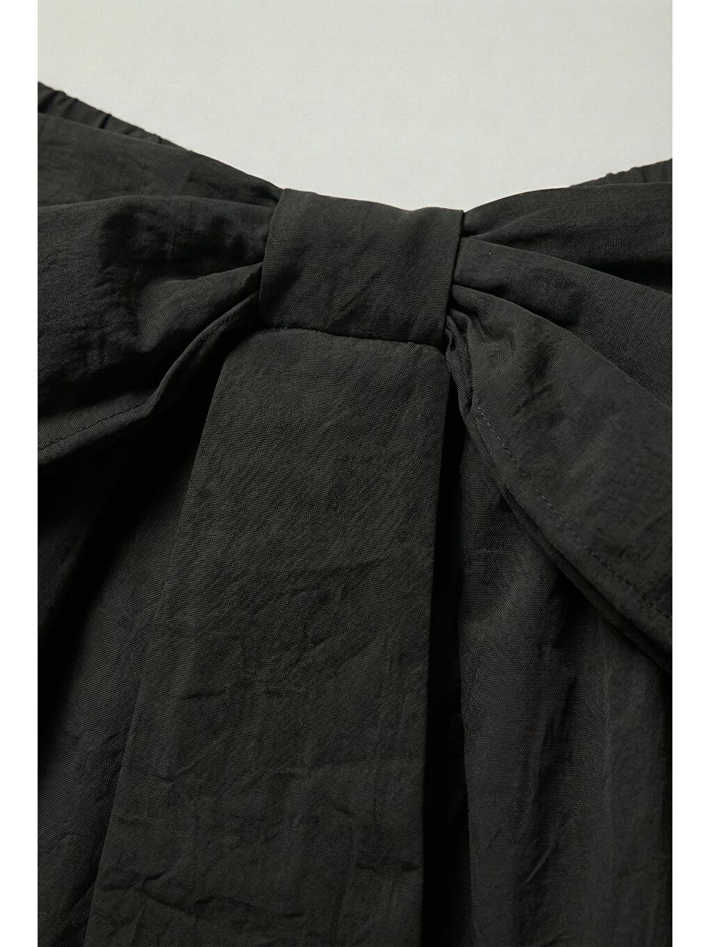 Kız Çocuk Pamuklu Siyah Fiyonk Detaylı Balon Etek-2