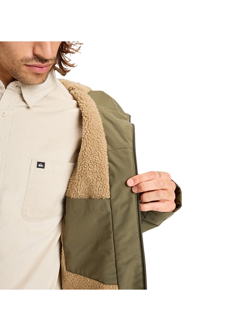 Overcast 3k Parka Erkek Yeşil Mont-3