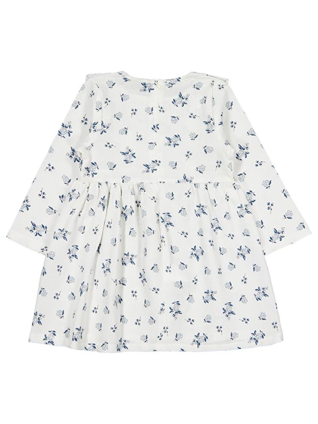 Girls Çiçek Desenli 2-5 Yaş Elbise - Ekru 2-3 Yaş-1