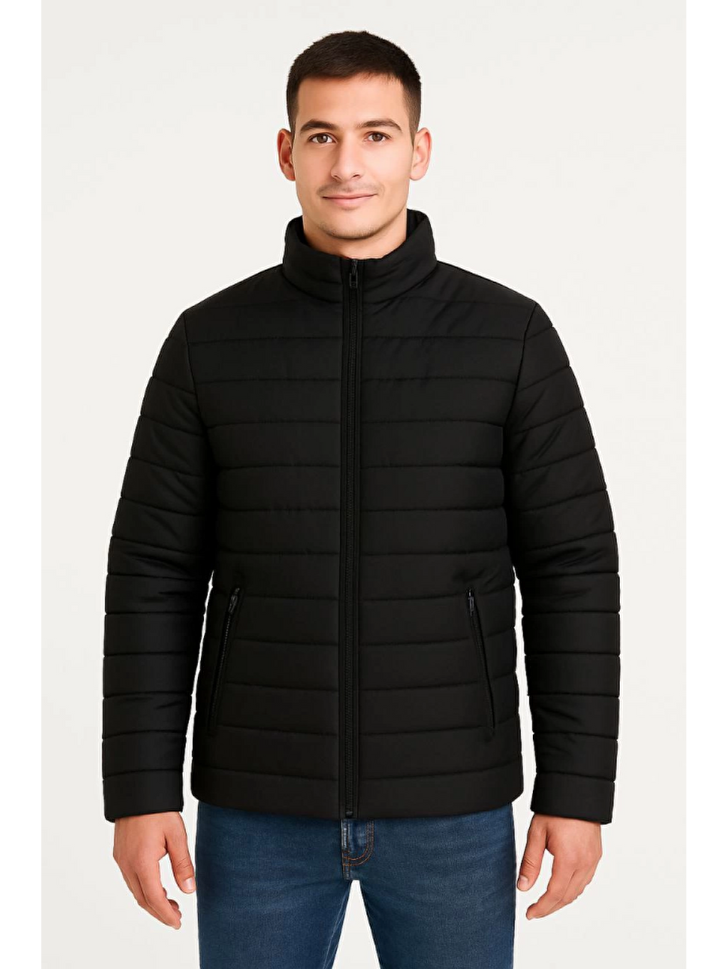 Siyah Erkek Bomber Mont Ceket-2