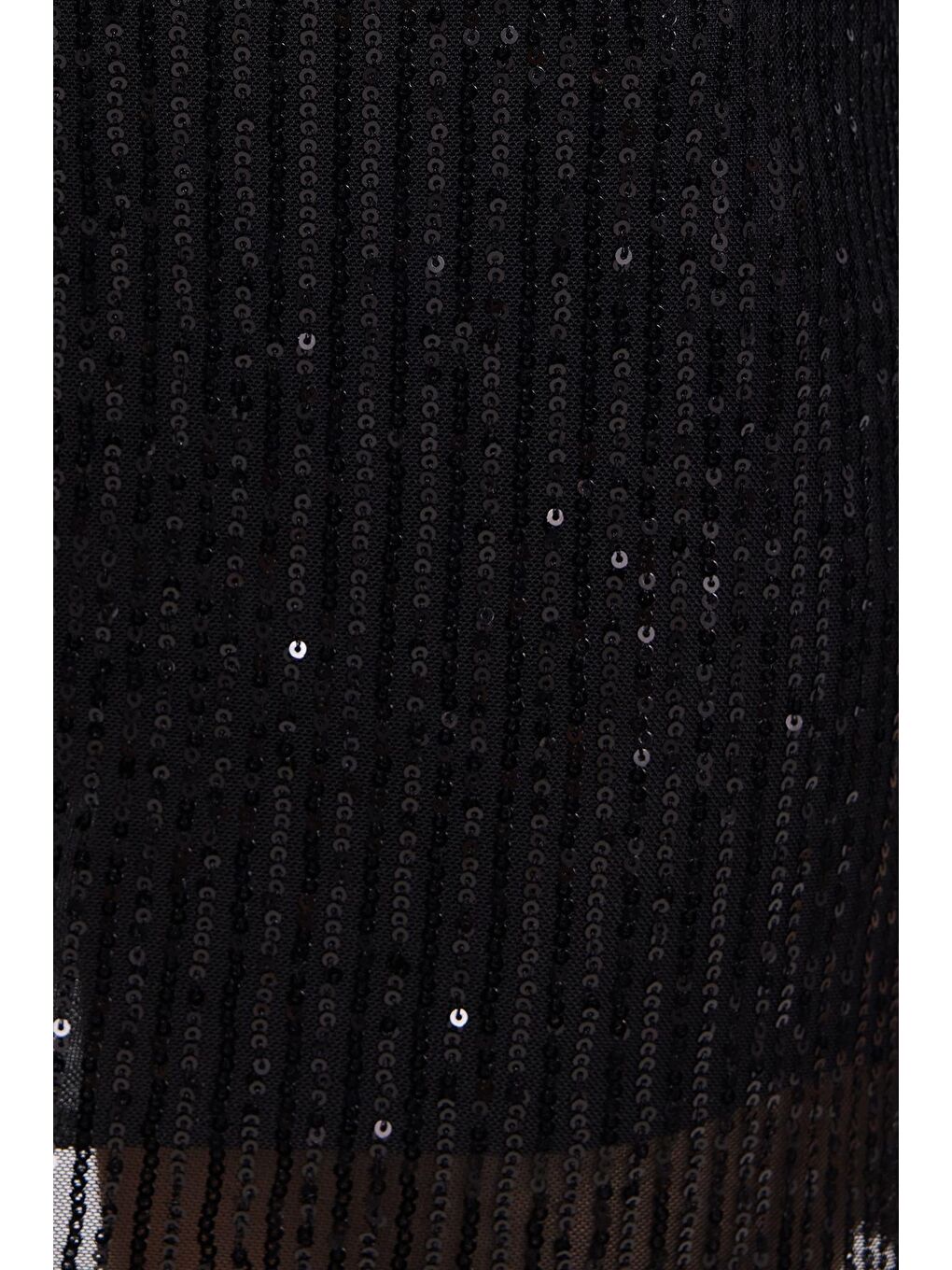 Kadın Slim Fit Dar Kesim Uzun Kol Bisiklet Yaka Düz Siyah Elbise-4