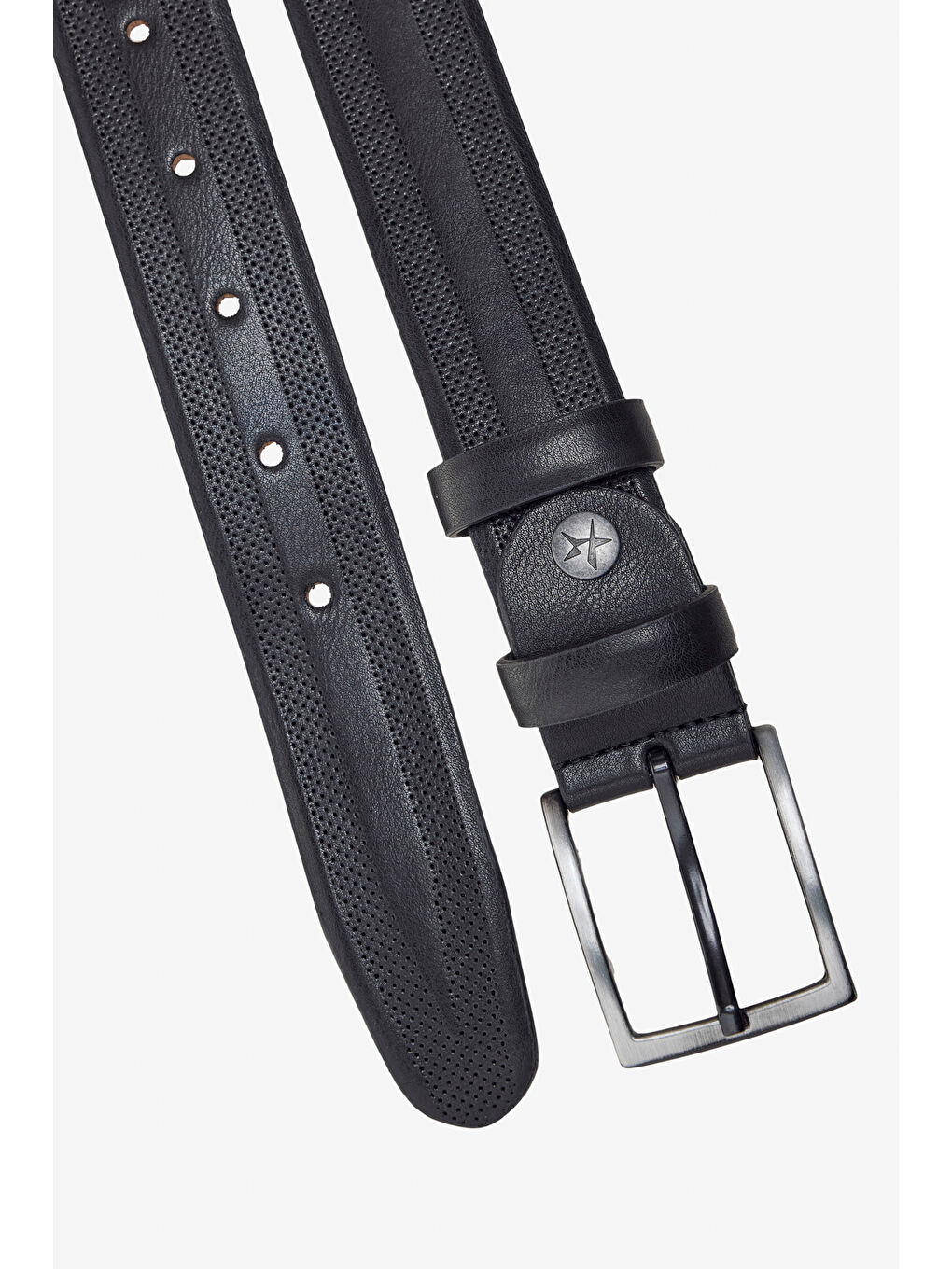 Erkek Siyah-Lacivert Siyah-Lacivert 2'li Casual Kemer Kutulu Set-3