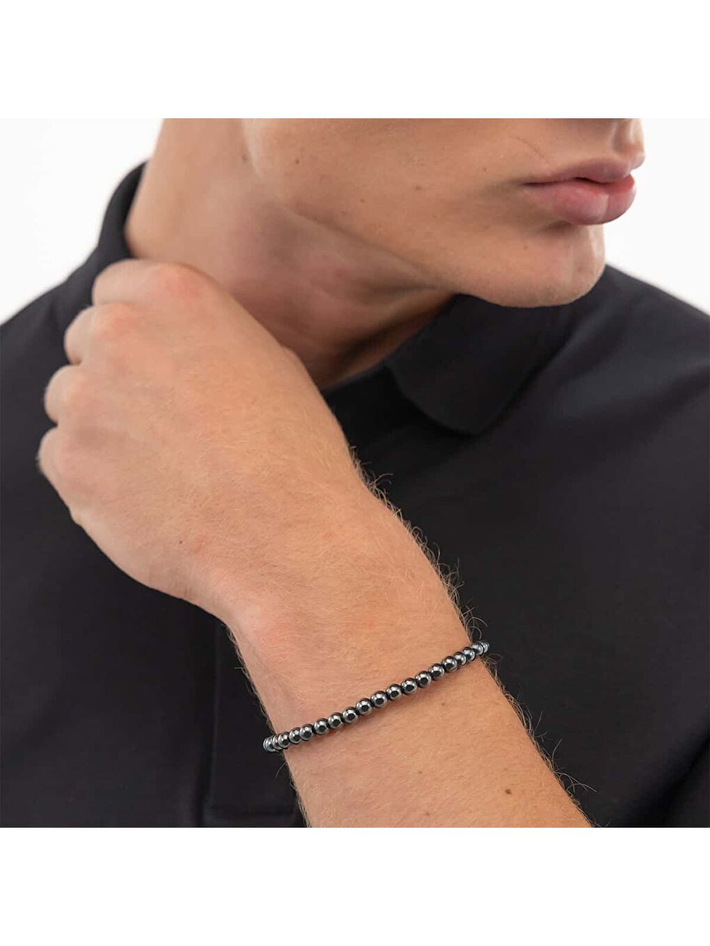 Siyah HBJ1580790M Erkek Bileklik-2