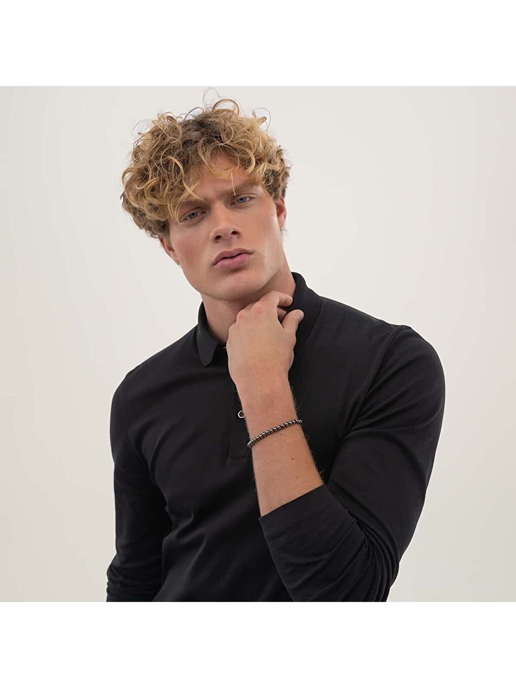 Siyah HBJ1580790M Erkek Bileklik-3