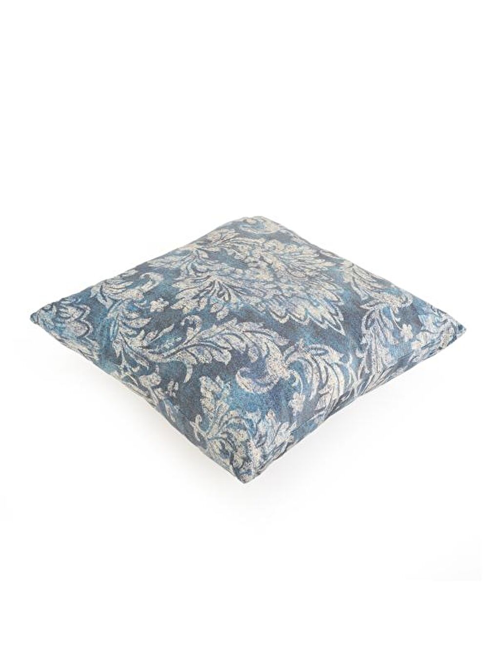 Soft Barok Desenli Kırlent - Lacivert - 40x40 cm-1