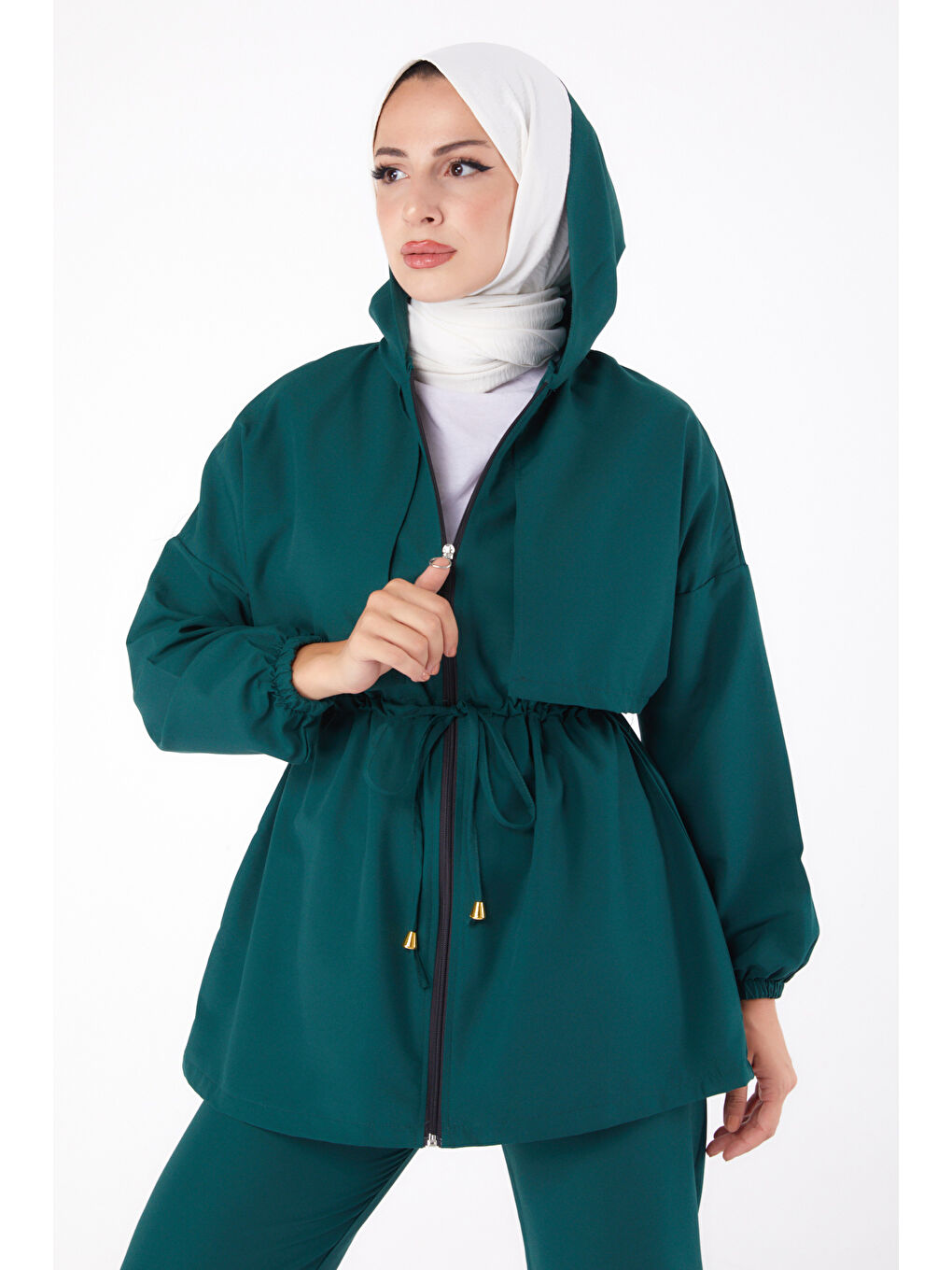 Yeşil Önden Bağlamalı İkili Takım Zümrüt - 27073-2