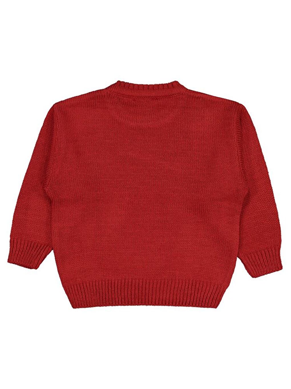 Girls Düz 2-5 Yaş Kazak - Kırmızı 5-6 Yaş-1