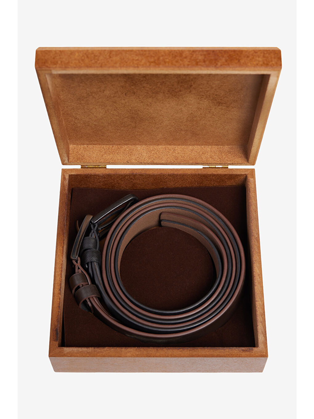 Erkek Siyah-Kahverengi Siyah-Kahverengi 2'li Casual Kemer Kutulu Set-1