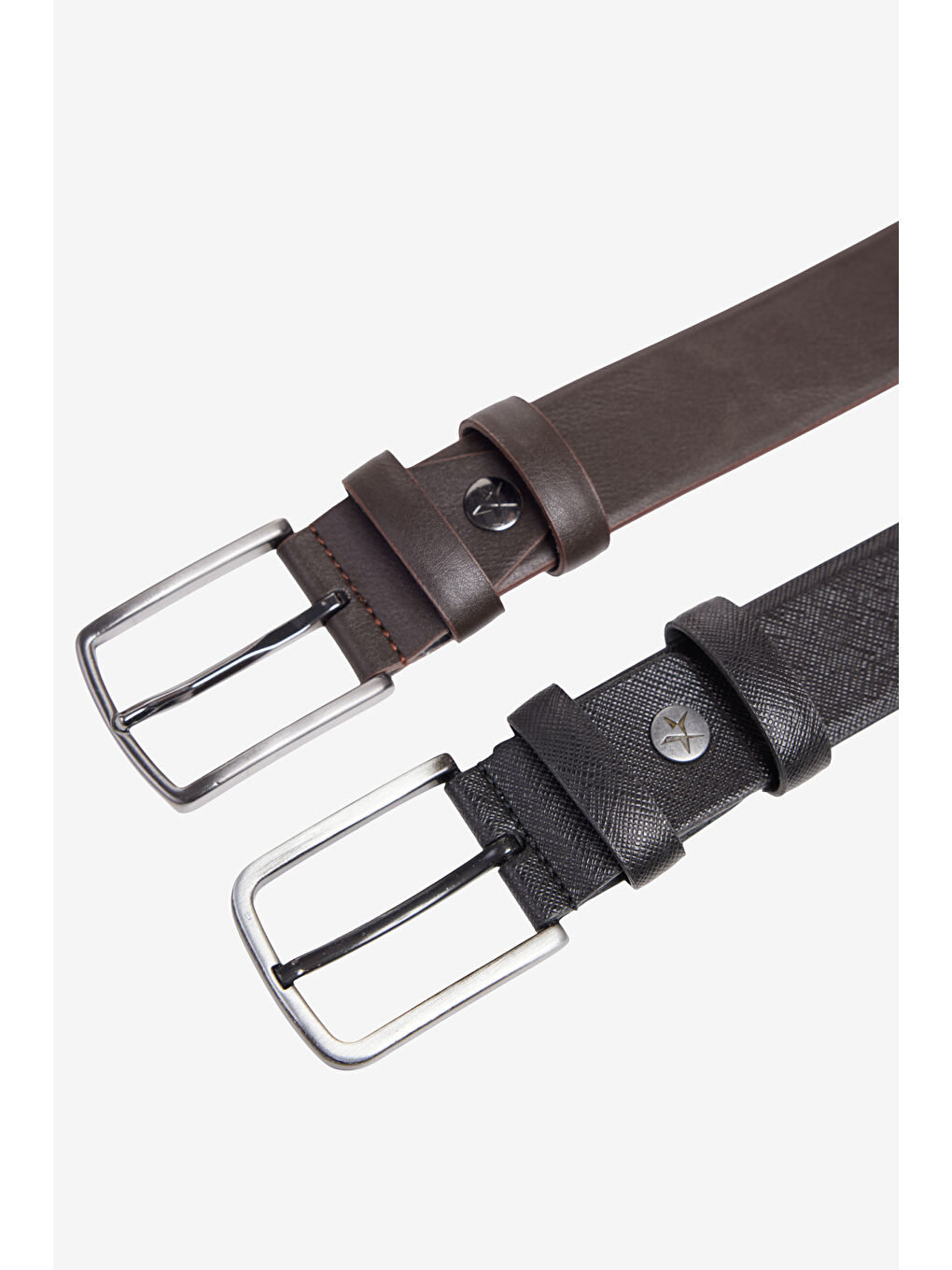 Erkek Siyah-Kahverengi Siyah-Kahverengi 2'li Casual Kemer Kutulu Set-6