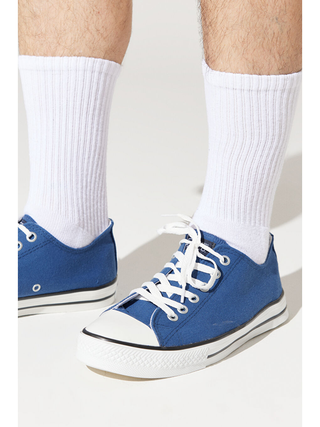 Erkek İndigo Günlük Rahat Kanvas Spor Ayakkabı-3