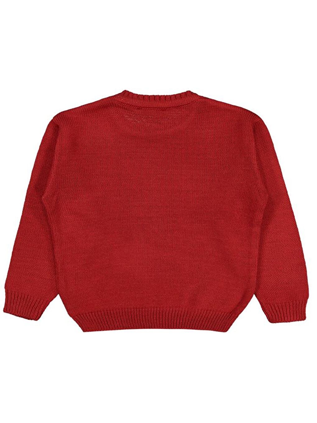 Girls Düz 6-9 Yaş Kazak - Kırmızı 9-10 Yaş-1