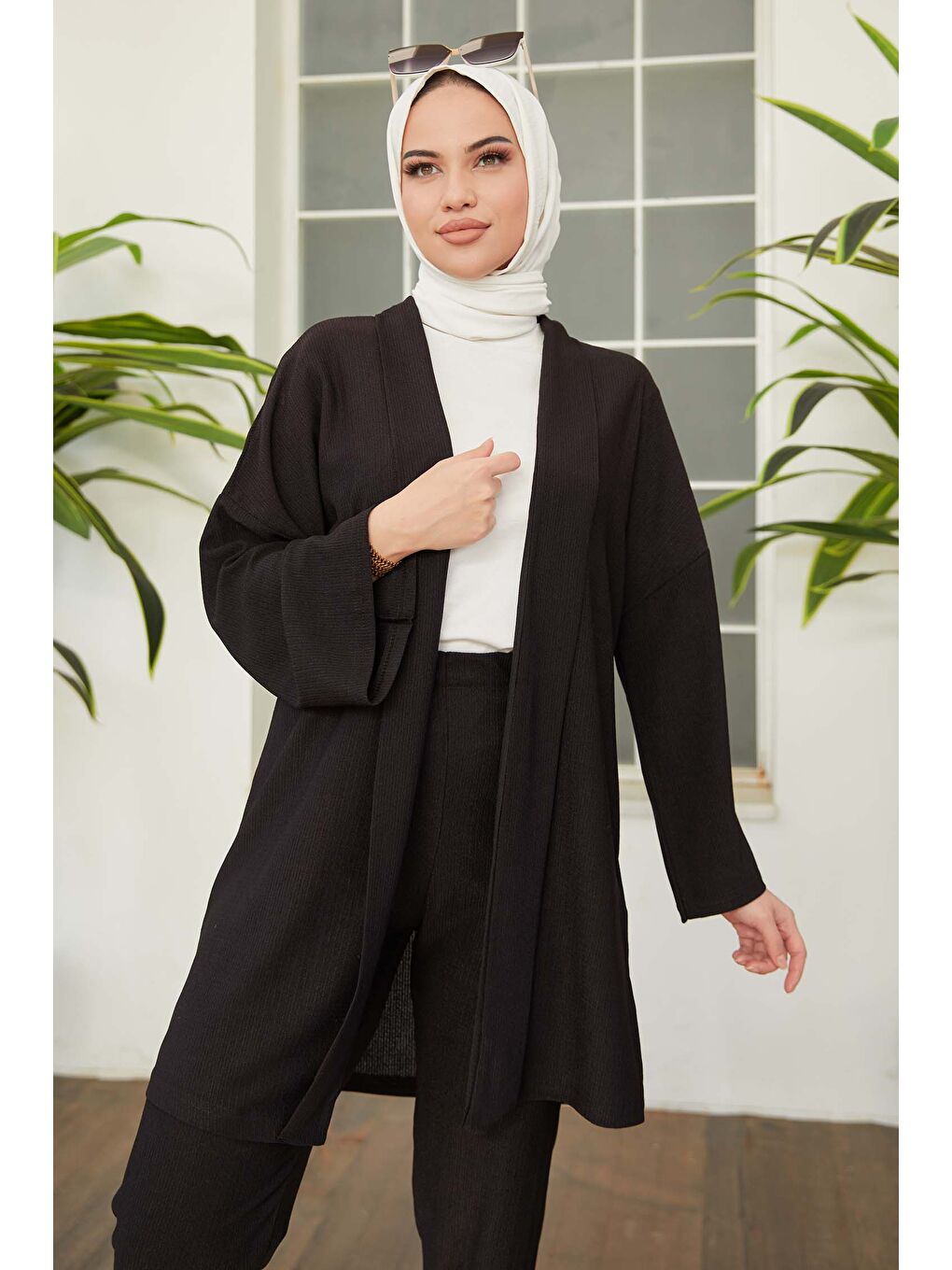 Hırka Pantolon İkili Takım Siyah - 27115-1