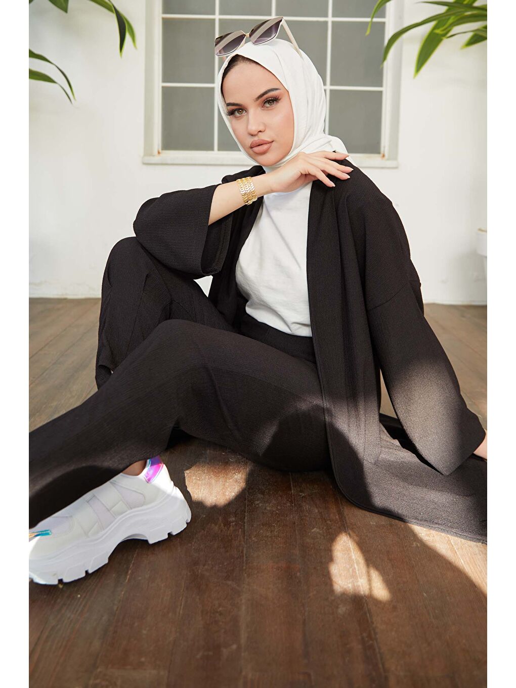 Hırka Pantolon İkili Takım Siyah - 27115-2