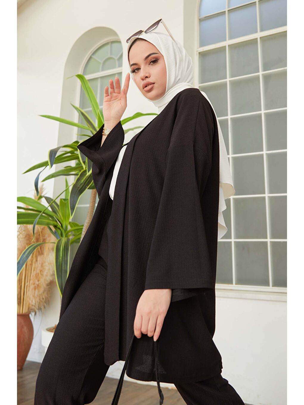 Hırka Pantolon İkili Takım Siyah - 27115-3