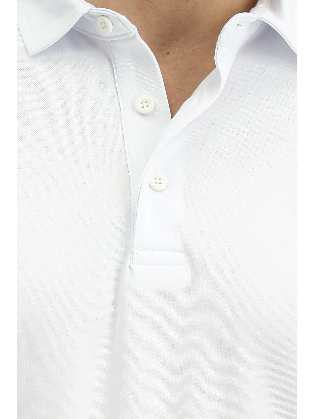 Beyaz Slim Fit Dar Kesim Pamuklu Polo Yaka Tişört-5