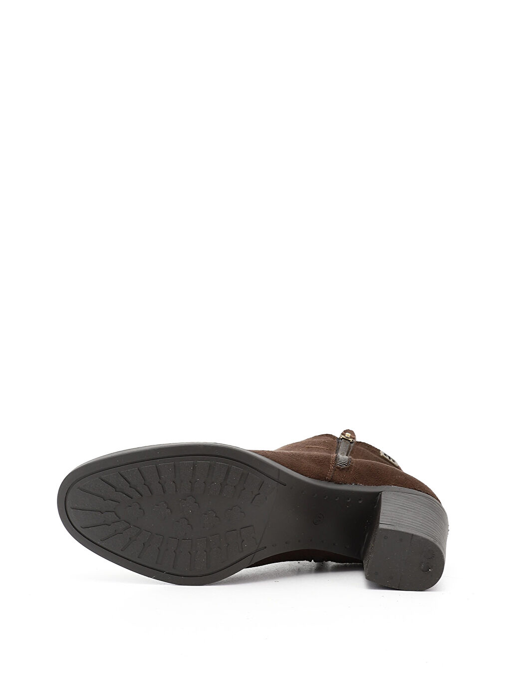 Kahverengi Kadın AÇIK KAHVERENGİ Fermuarlı Kalın Topuklu Bot-3