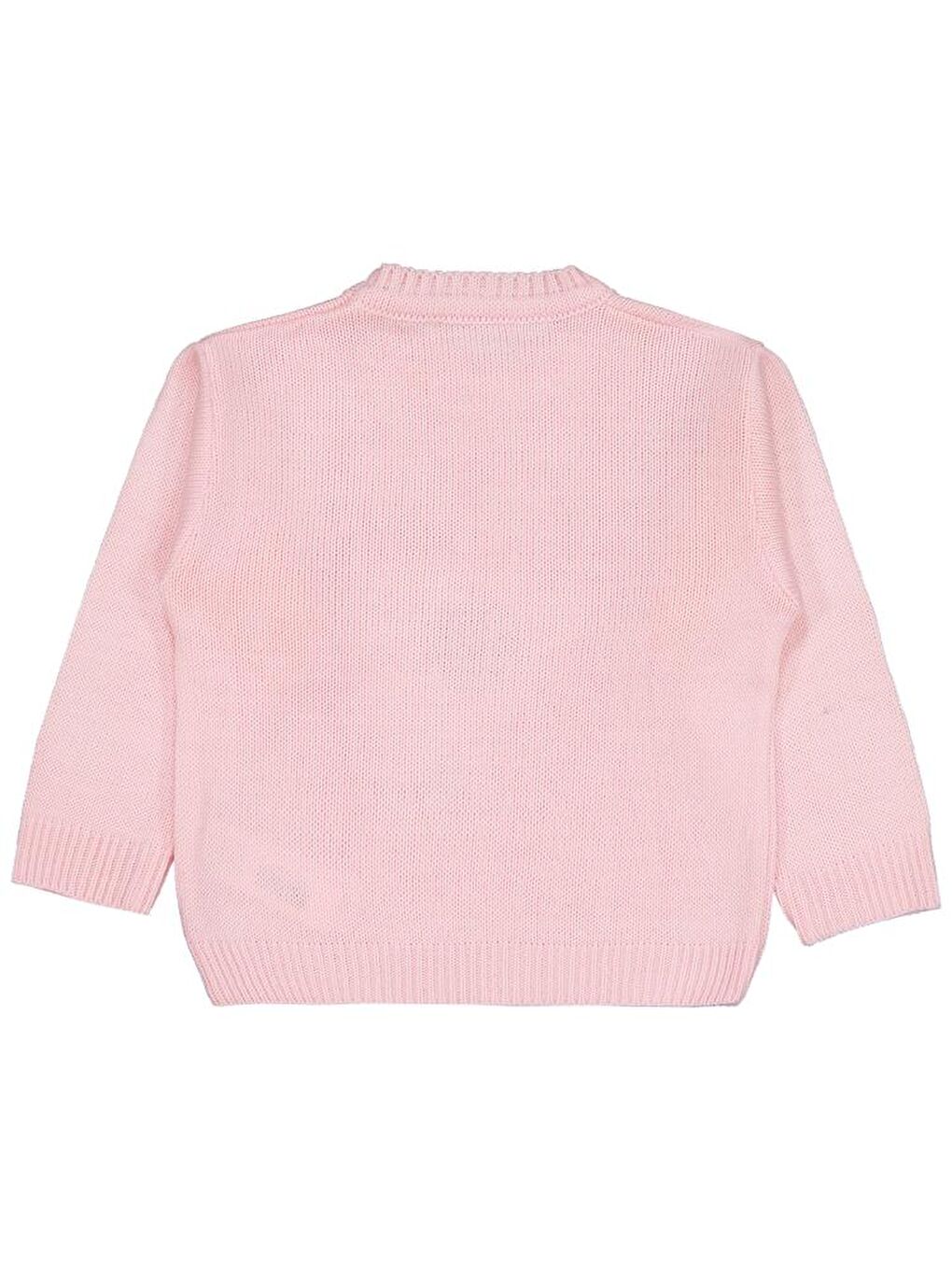 Girls Büyük Çiçek Desenli 2-5 Yaş Kazak - Pembe 3-4 Yaş-1