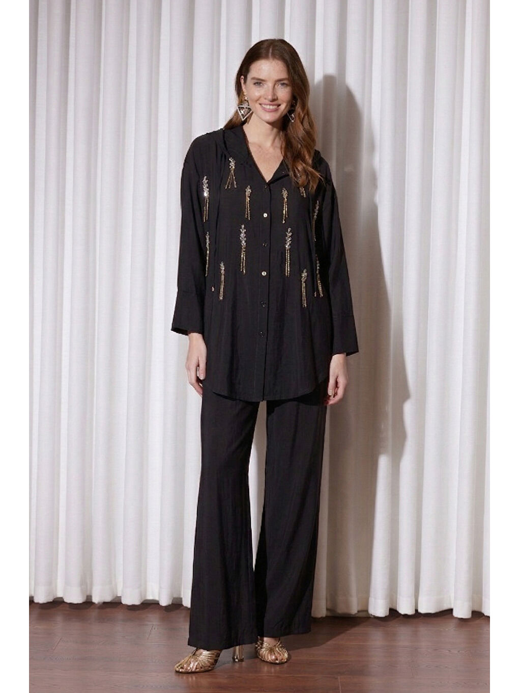 Missemramiss Cristello Kap Pantolonlu Takım 5147 Siyah