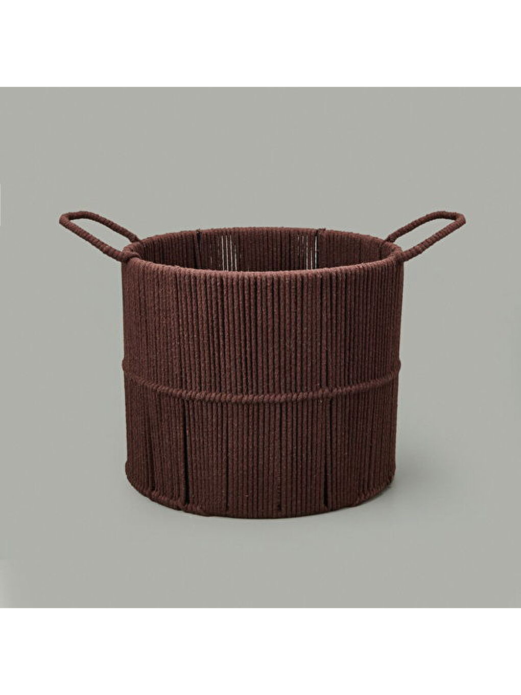 Earthy Hues Çok Amaçlı Büyük Dekoratif Sepet - Kahverengi - 30x25 cm