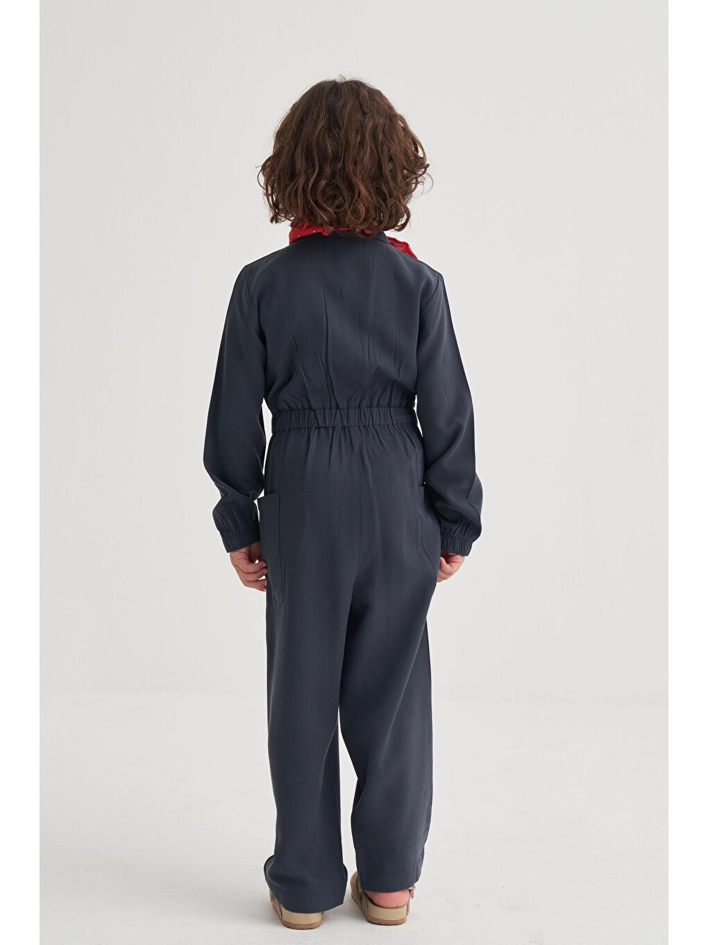 Lyocell Önü Fermuarlı Tulum 2-7 Yaş Lacivert-2