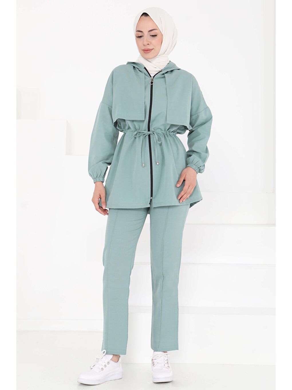 Yeşil Önden Bağlamalı İkili Takım Cagla - 27073