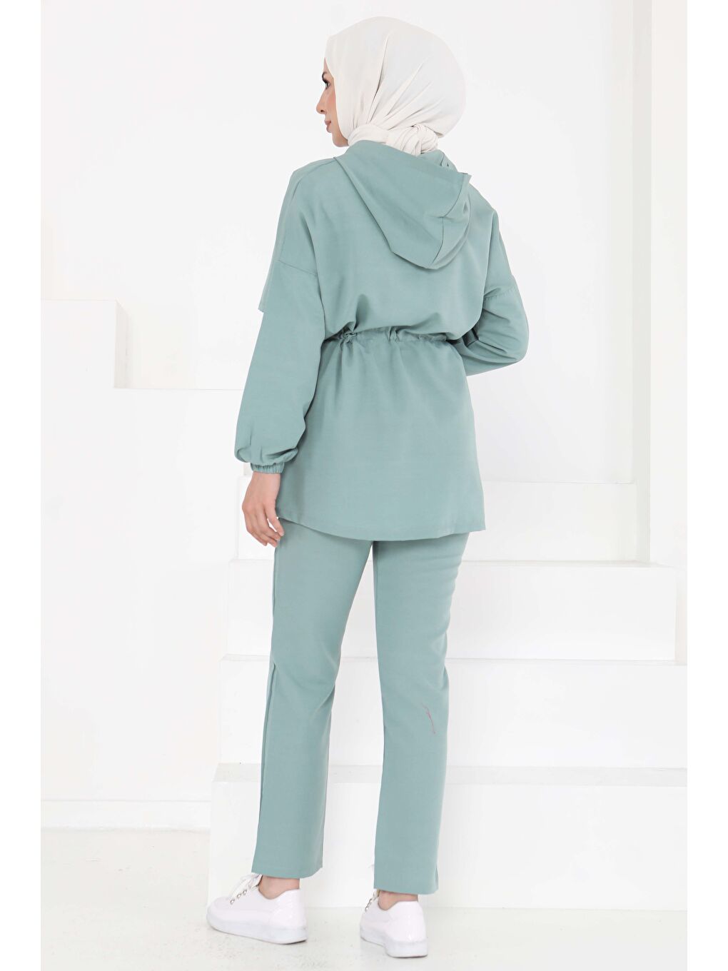 Yeşil Önden Bağlamalı İkili Takım Cagla - 27073-5