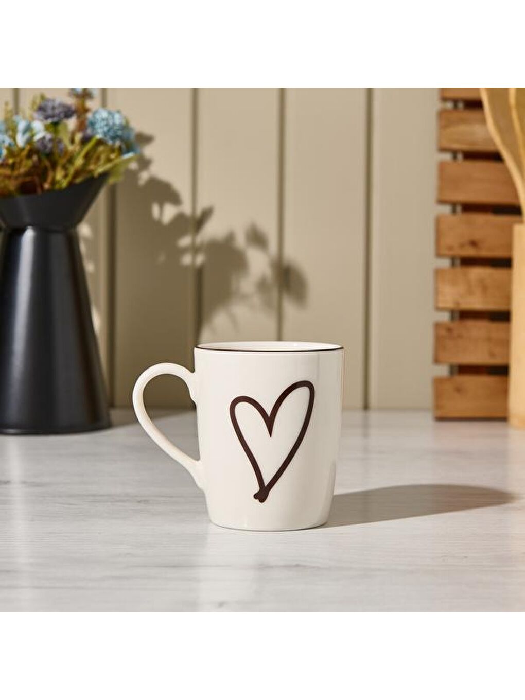 Kitchen Love Desenli Kupa - Beyaz - 290 ml