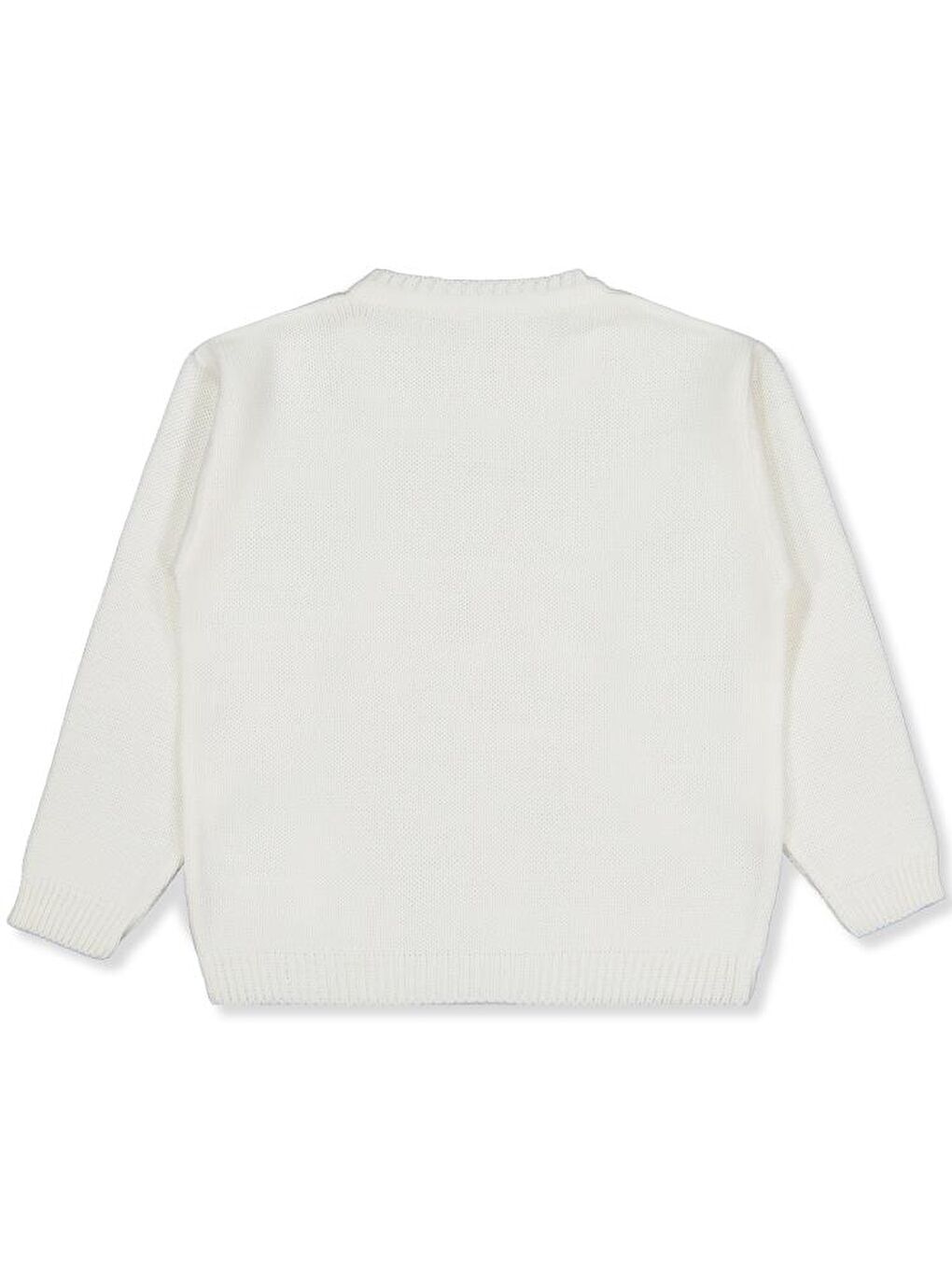 Girls Düz 6-9 Yaş Kazak - Ekru 8-9 Yaş-1